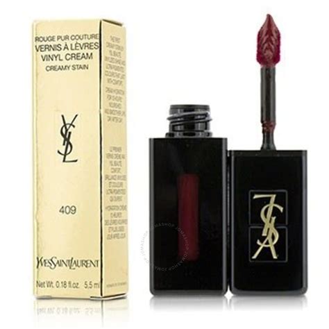 YSL 409 【Vinyl Lip Cream】 Burgundy Vibes 圣罗兰【黑管唇釉 